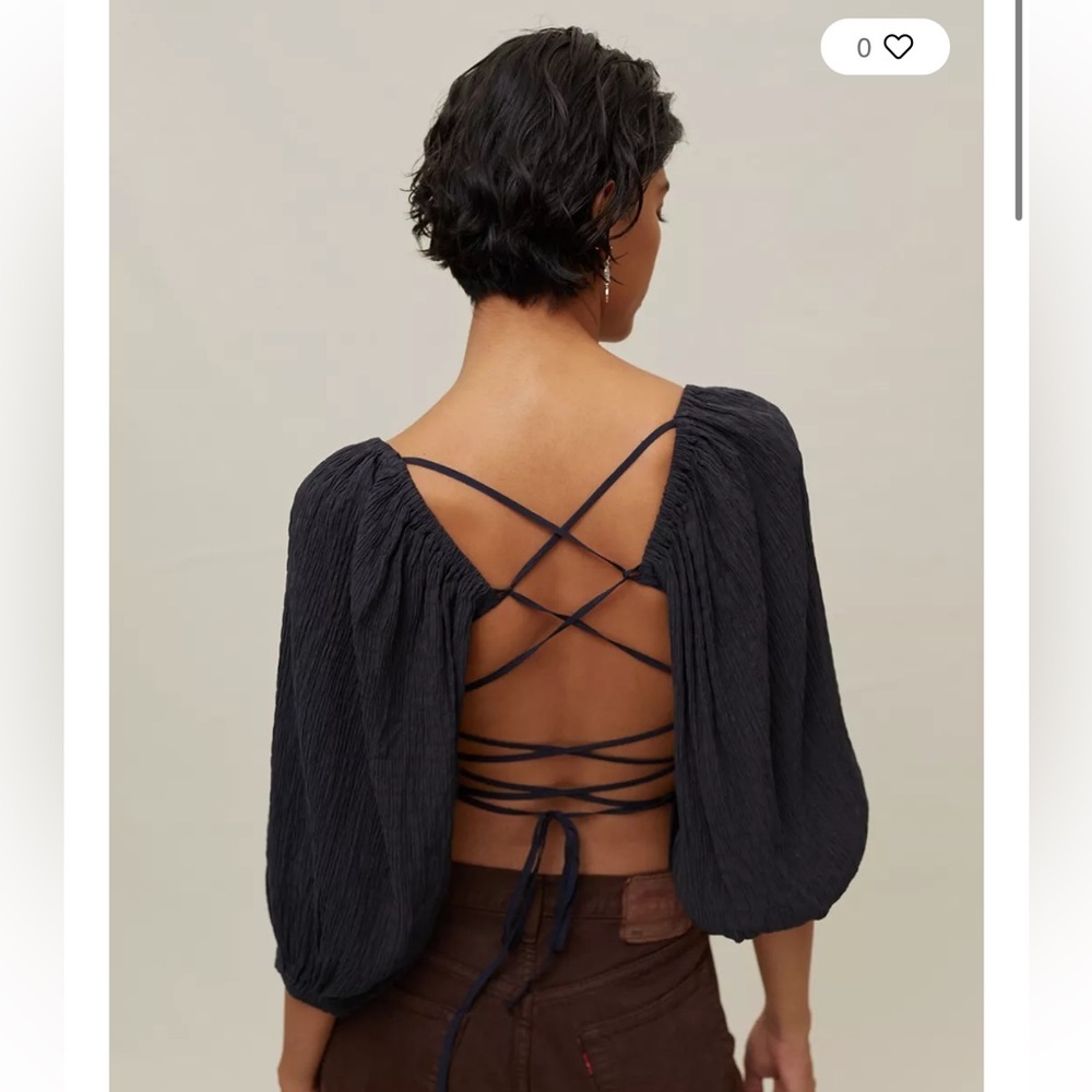 New urban outfitters vida lace back smocked top - Picture 2 of 6